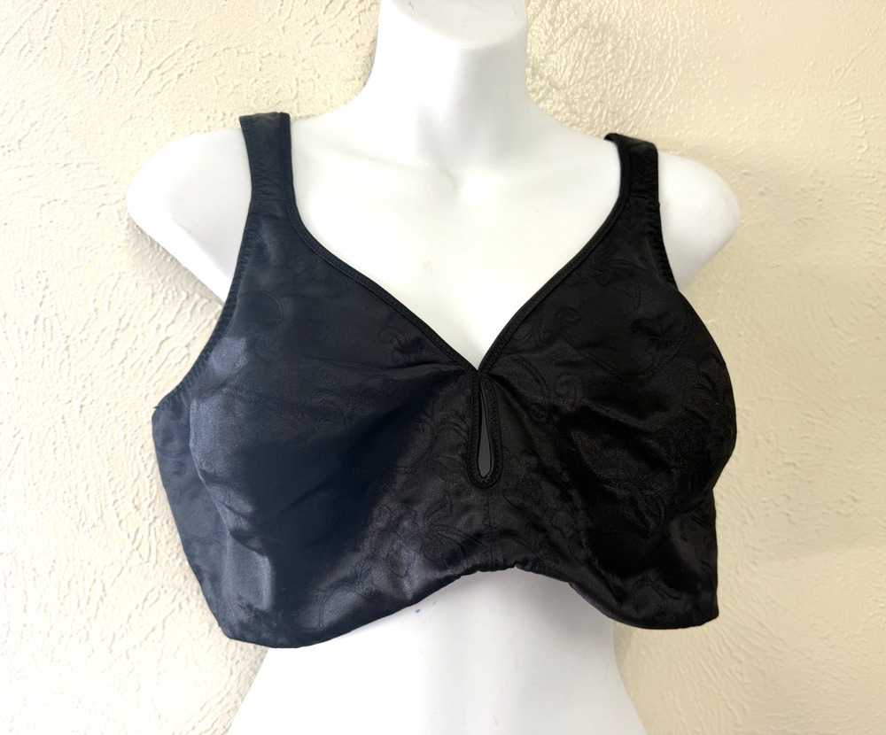 Vgt Curvation Size 44D Black Unlined Minimizer Back Smooth Wireless Bra 5304258